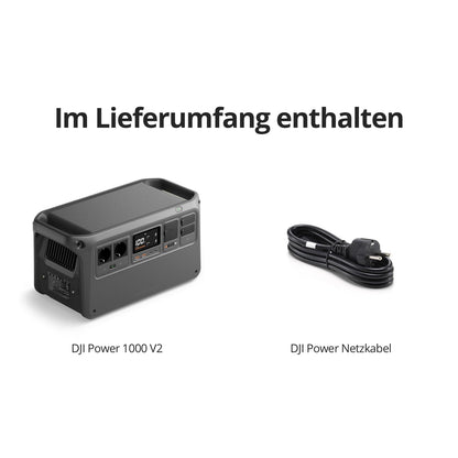 Tragbare Powerstation 1024 Wh LFP-Akku, 2600 W Ausgangsleistung, in 37 Min. auf 80%, 26 dB leise, Schwarz