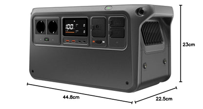 Tragbare Powerstation 1024 Wh LFP-Akku, 2600 W Ausgangsleistung, in 37 Min. auf 80%, 26 dB leise, Schwarz