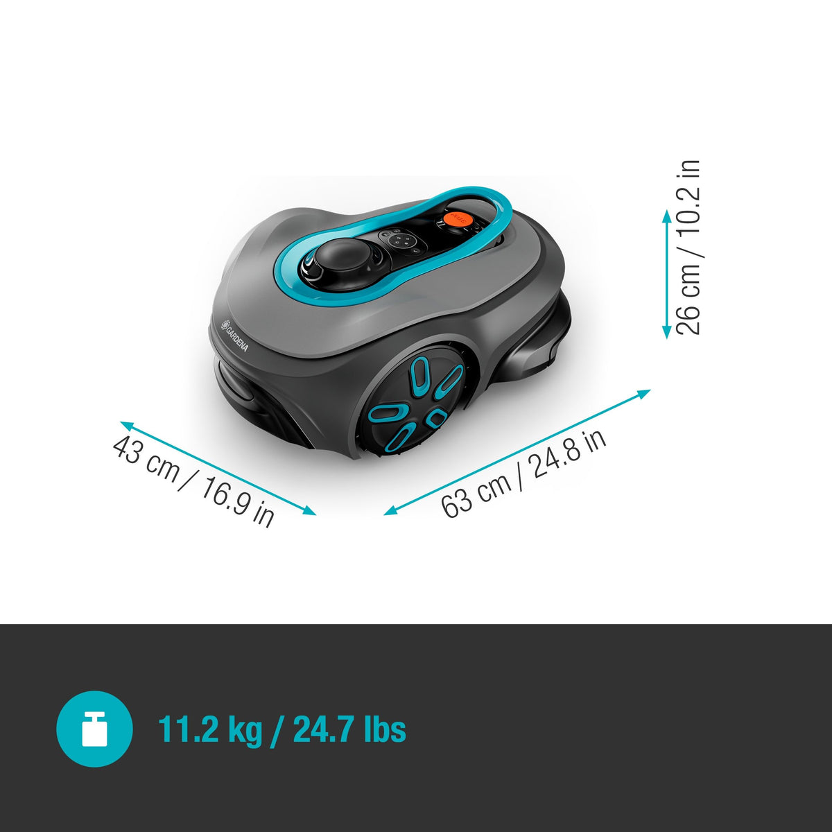 Kabelloser Maehroboter fuer Rasenflaechen bis 750 m², KI LONA Intelligence, Trim-to-Edge, App-Steuerung, Set