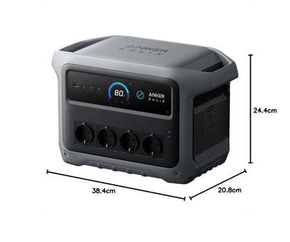 Portable Power Station 1024Wh, 2000W Solar Generator with UPS Backup and Smart Energy Management