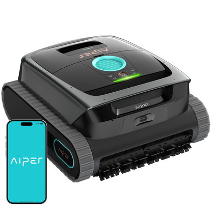 Robotic Pool Cleaner with Wall and Floor Scrubbing, Waterline Parking and Smart Sensor Navigation