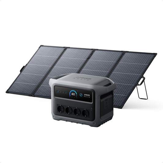 Anker SOLIX C1000 Gen 2 Tragbare Powerstation mit 400W Solarpanel