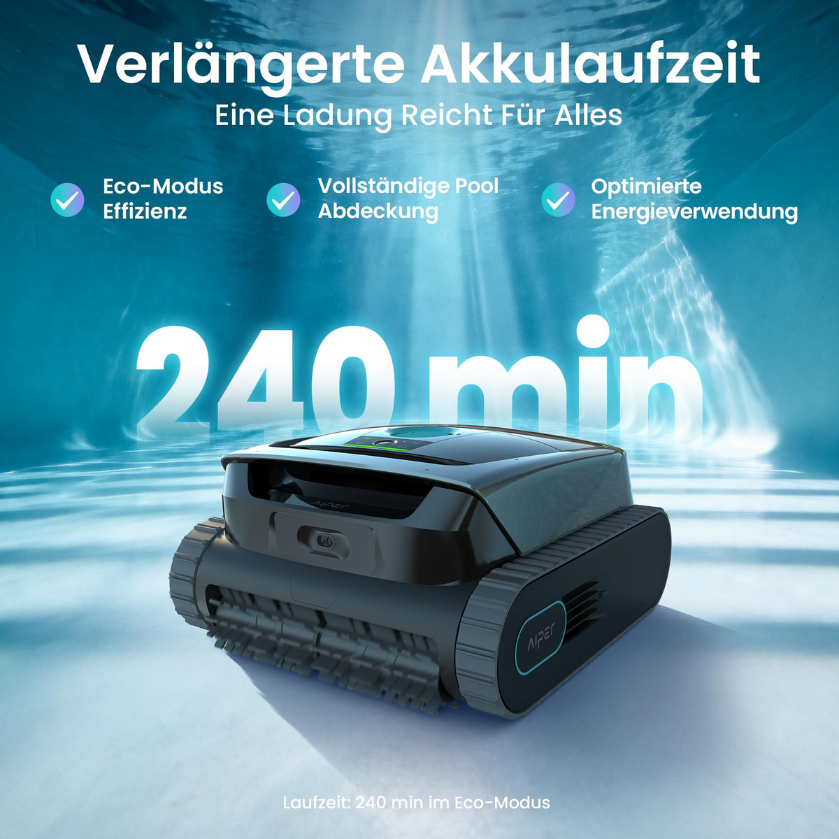 Robotic Pool Cleaner with Wall and Floor Scrubbing, Waterline Parking and Smart Sensor Navigation