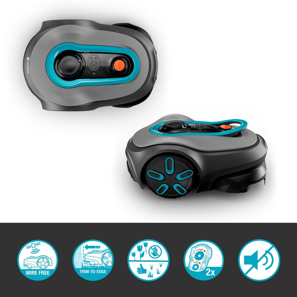 Kabelloser Maehroboter fuer Rasenflaechen bis 750 m², KI LONA Intelligence, Trim-to-Edge, App-Steuerung, Set