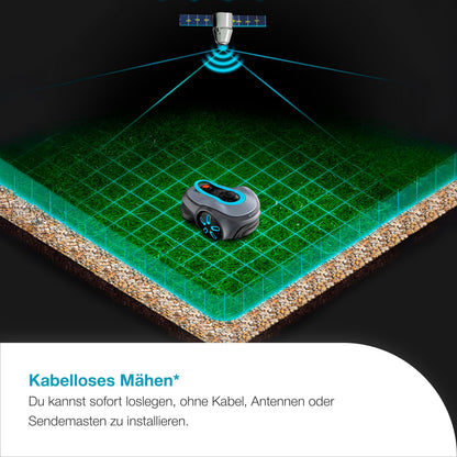 Kabelloser Maehroboter fuer Rasenflaechen bis 750 m², KI LONA Intelligence, Trim-to-Edge, App-Steuerung, Set